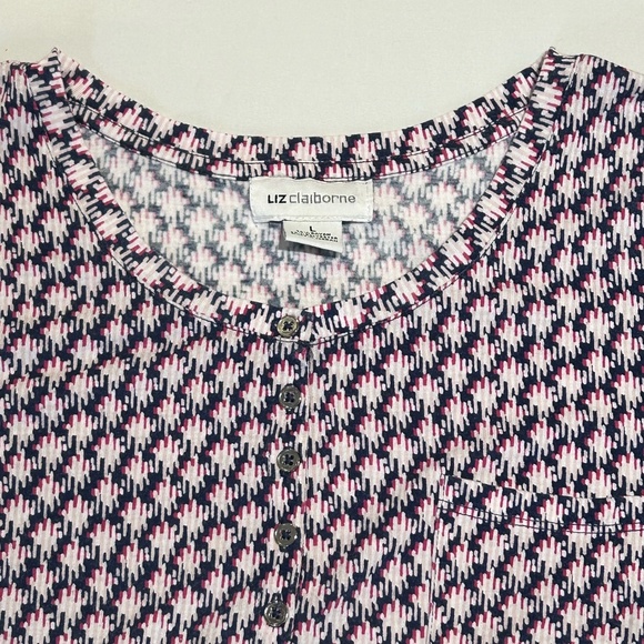Liz Claiborne Women's Pattern Blouse Top Size Large - Picture 3 of 12